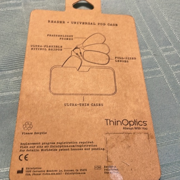 Rae Dunn Readers ThinOptics +2.0 Reading Glasses thin optics IN FOCUS - Picture 3 of 3